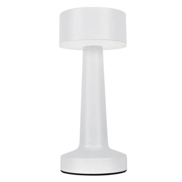 Luminária Mesa Recarregável Jimp ABS Bivolt Branca