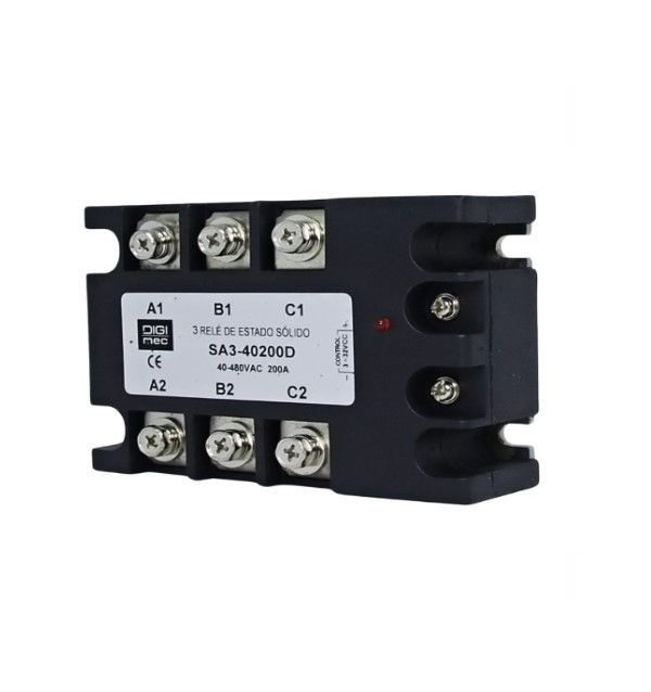 Relé Estado sólido Trifásico SA3 200A 3-32VCC 480VCA 50/60 Hz