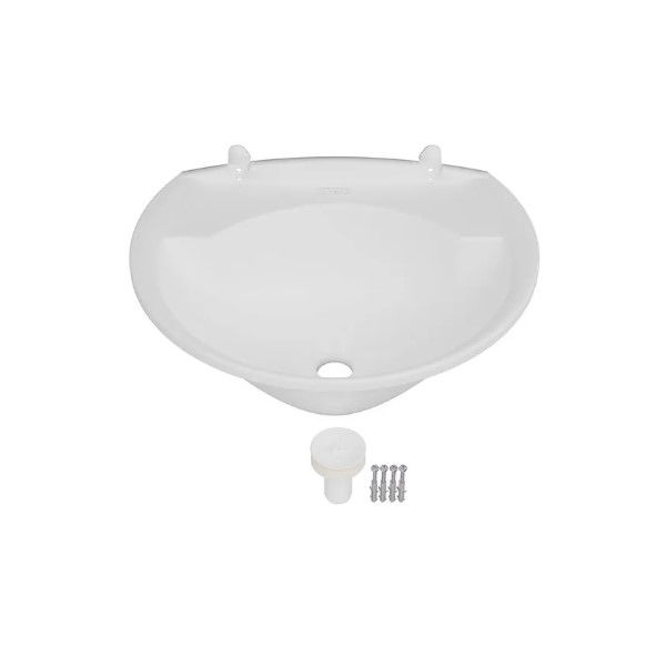 Lavatório PVC Suspenso 355x280x158 mm Branco LV2