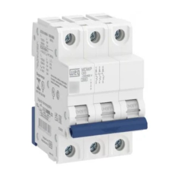 Disjuntor Termomagnético Fixo Tripolar MDWP C 25A 5KA 220VCA DIN