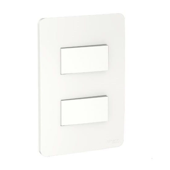 Interruptor Embutir 2 Teclas Simples Horizontal 10A/250VCA 4x2 Branco Linha Essence Orion com Placa