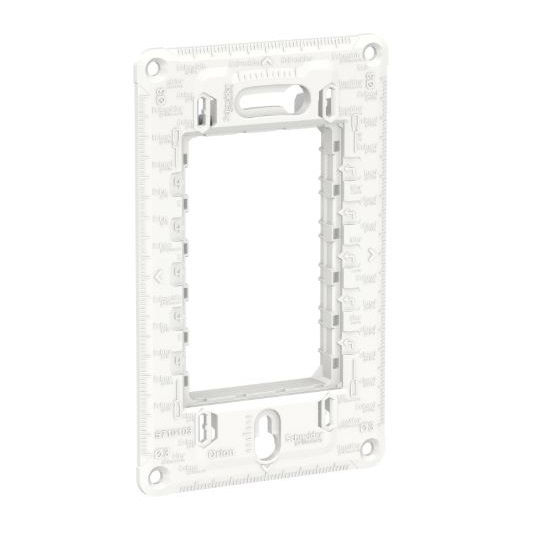 Suporte 3 Módulos para Placa PVC 4x2 Branco Orion