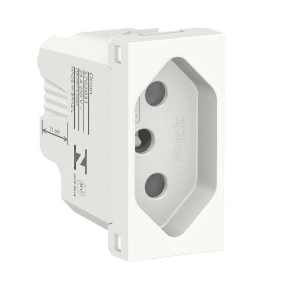 Módulo Módulo Tomada NBR 2P+T 20A/250VCA PVC Branco Linha Essence Orion