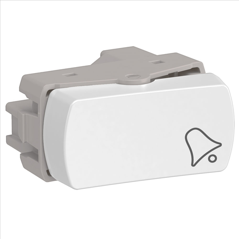 Módulo Módulo Pulsador Campainha 10A/250VCA PVC Branco Linha Miluz