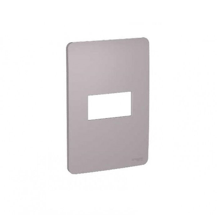 Placa PVC para 1 Módulo Horizontal 4x2 Cinza Linha Essence Orion Axis Grey