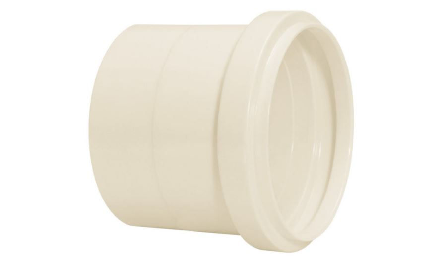 Luva PVC Simples 100 mm Classe 8 Branca Esgoto