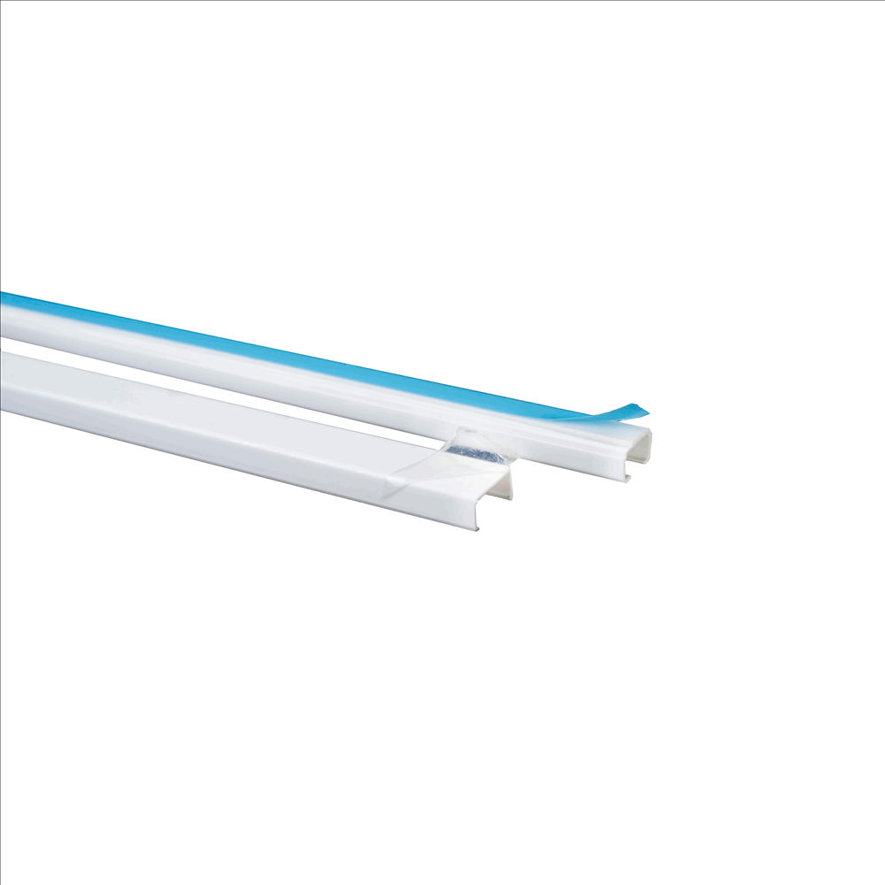 Canaleta PVC Aparente Lisa sem Divisória 13x7x2000 mm com Tampa Branca com Adesivo Dexson