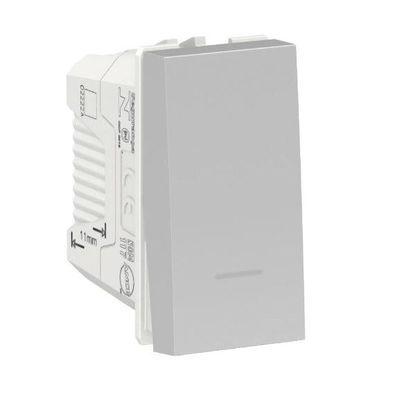 Módulo Módulo Interruptor Paralelo 10A/250VCA PVC Alumínio Metalizado Linha Aluminium Orion