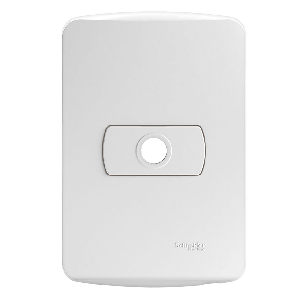 Placa PVC Cega + 1 Furo 4x2 Branca Linha Miluz