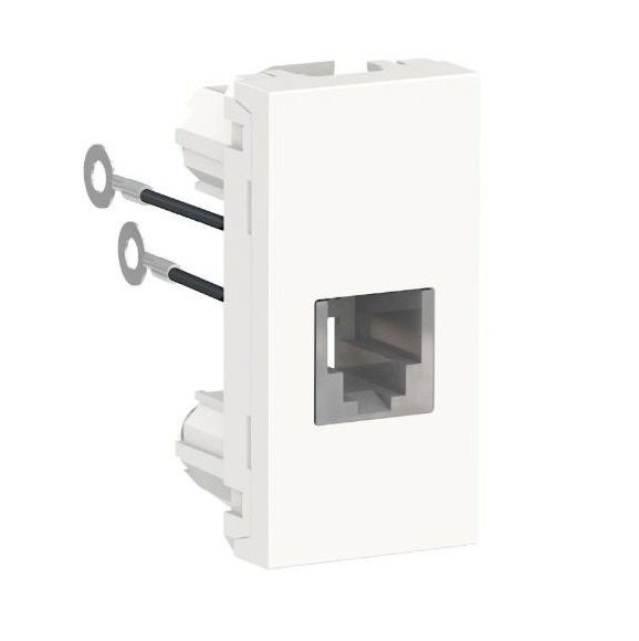 Módulo Módulo Tomada Telefone RJ11 2 Fios PVC Branco Linha Essence Orion