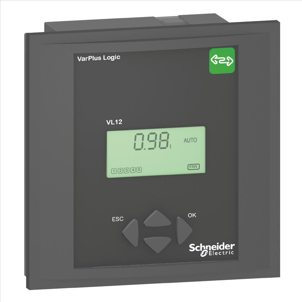 Controlador Fator de Potência Automático 12 Estágios 90-550VCA 144x144 mm RS485 MODBUS
