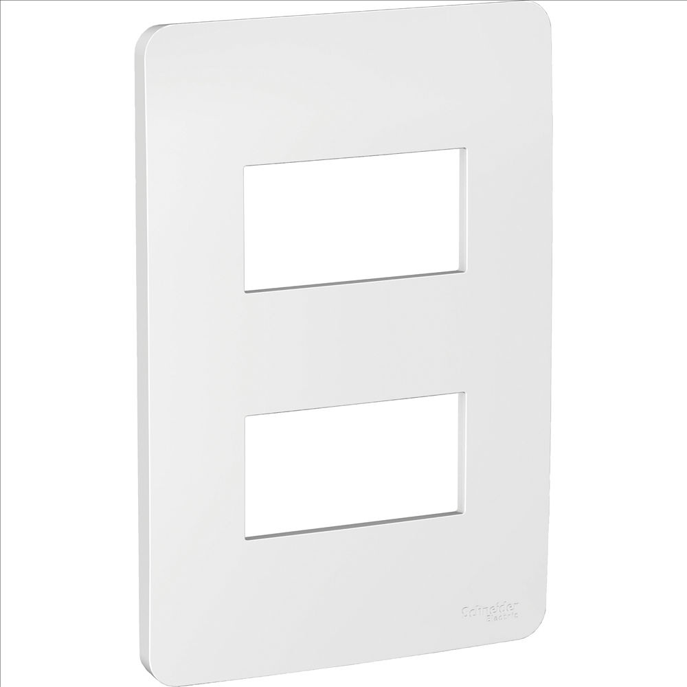Placa PVC para 2 Módulos 4x2 Prata Linha Essence Orion Gamma Silver