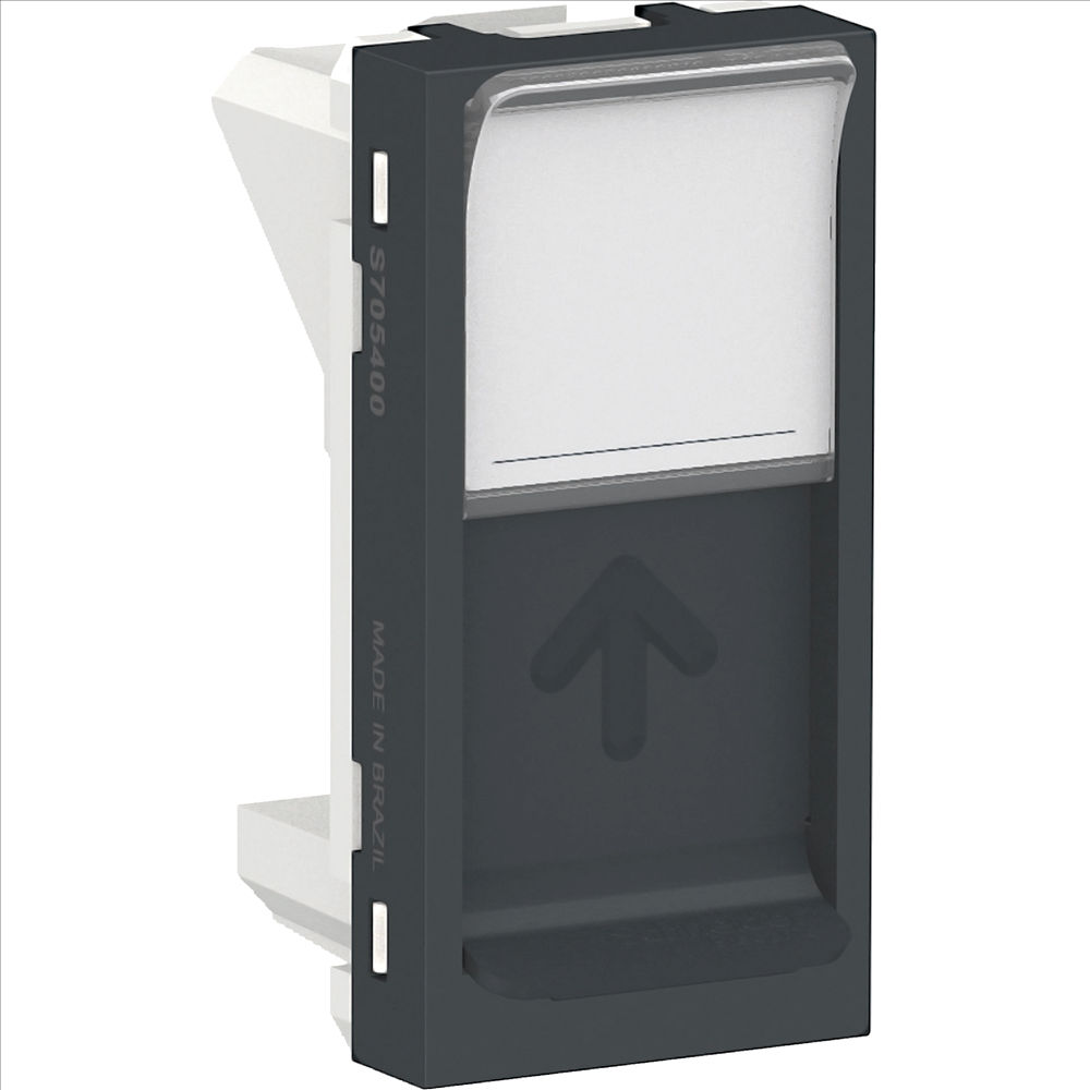 Módulo P/RJ45 Sem Conector PVC Grafite Orion Com Tampa Schneider Electric