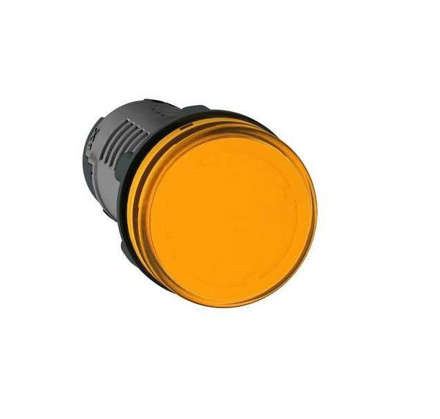 Sinaleiro PVC LED Monobloco Lente Lisa 22 mm LJ sem Aro sem Elemento 24VCA/VCC . com LED