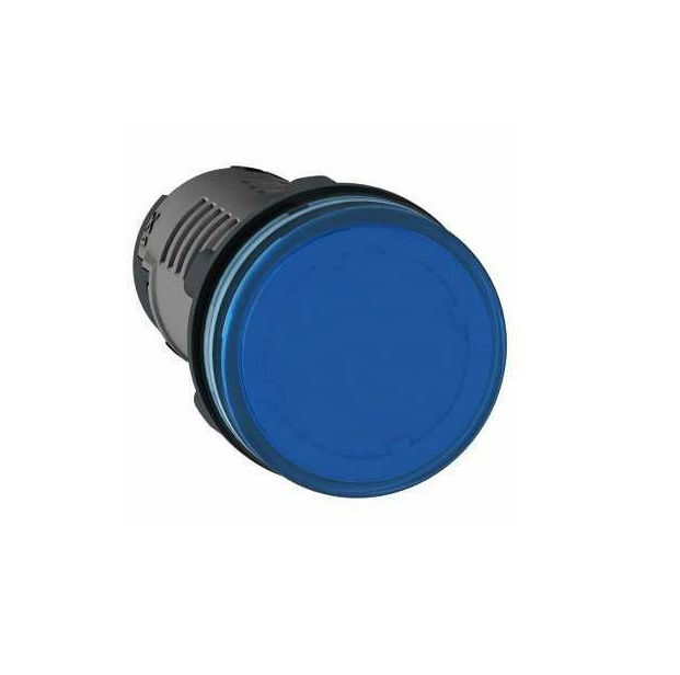 Sinaleiro Led PVC Monobloco Lente Lisa com LED 22 mm 220VCA Azul