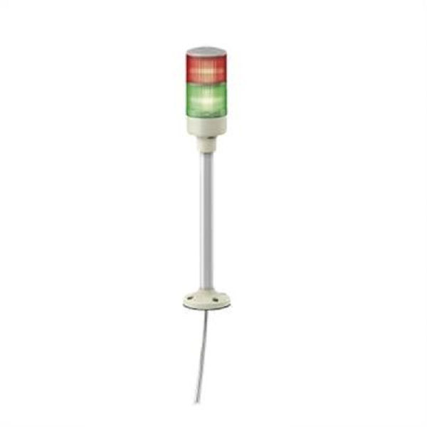 Coluna Luminosa PVC Torre com 2 Lentes 60 mm 24VCA/VCC Vermelho/Verde Luz Contínua Torre