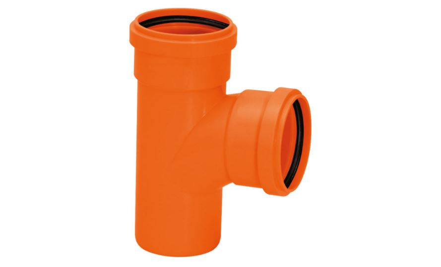 Te PVC 50 mm Silentium Laranja Esgoto
