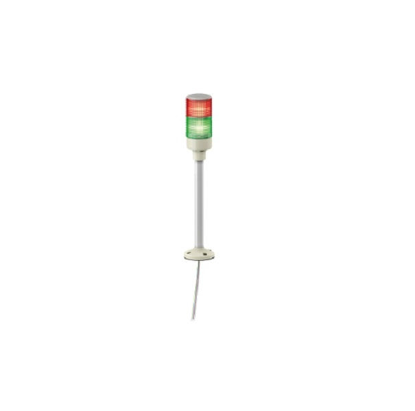 Coluna Luminosa PVC Torre Sonora com Buzzer com 2 Lentes 60 mm 24VCA/VCC Vermelho/Verde Luz Contínua Torre