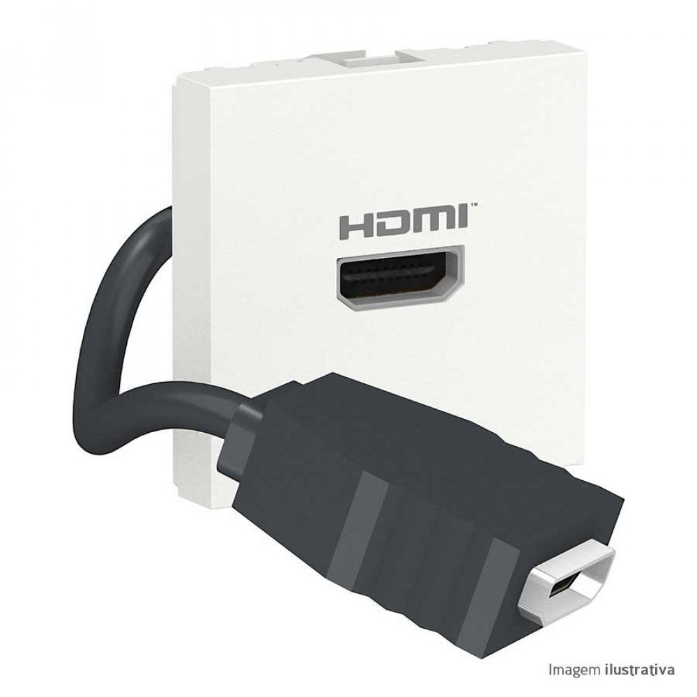 Módulo Módulo Tomada HDMI PVC Branco Linha Essence Orion 2 Módulos
