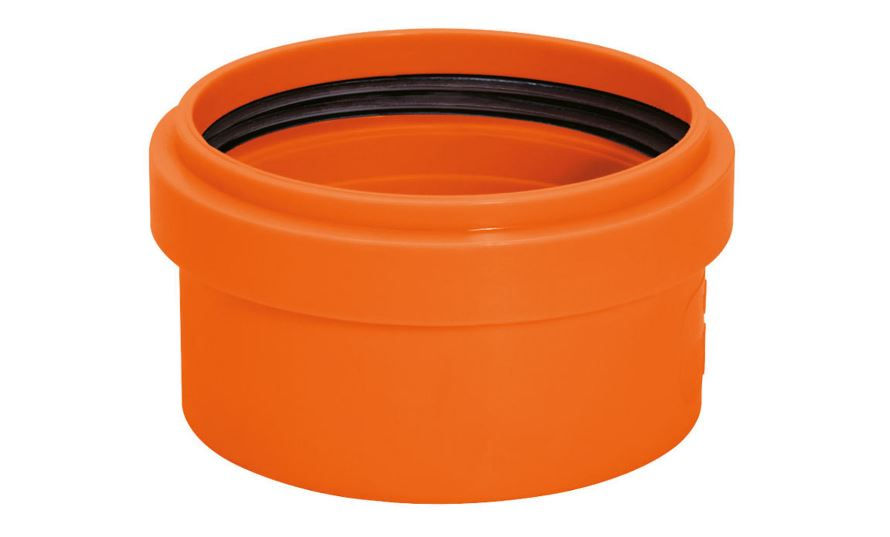 Tampão Tampão PVC Cap 75 mm Silentium Laranja Esgoto