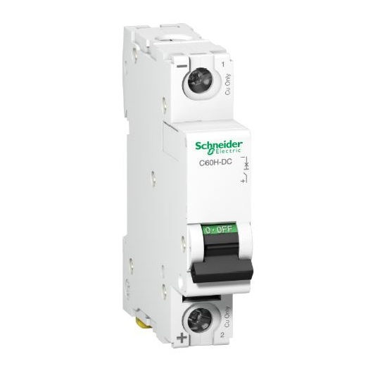 Disjuntor DIN Termomagnético Fixo Unipolar C60H C 10A 10/20kA 250VCC Schneider Electric