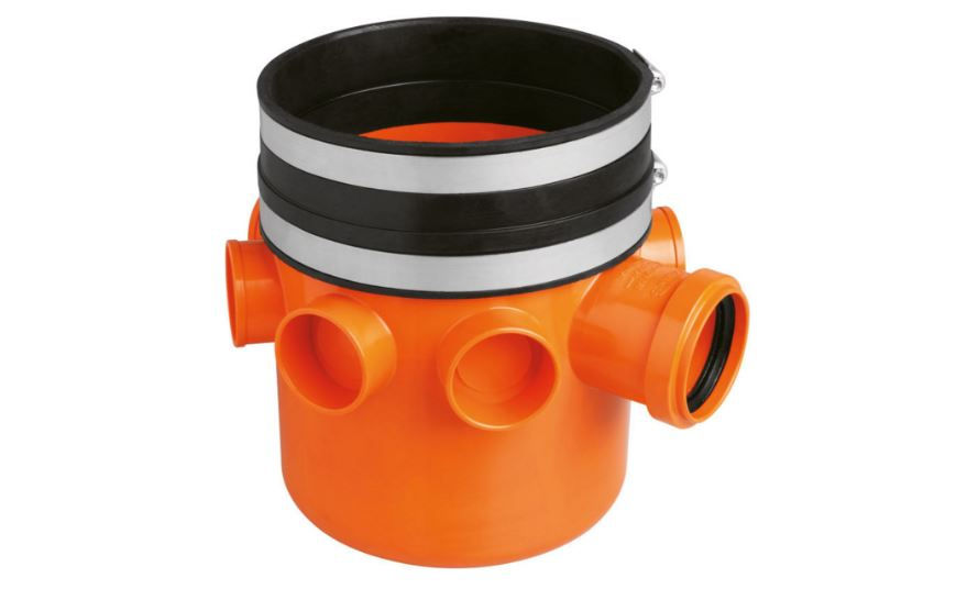 Corpo PVC para Caixa Sifonada 100x100x50 mm Silentium Laranja Esgoto