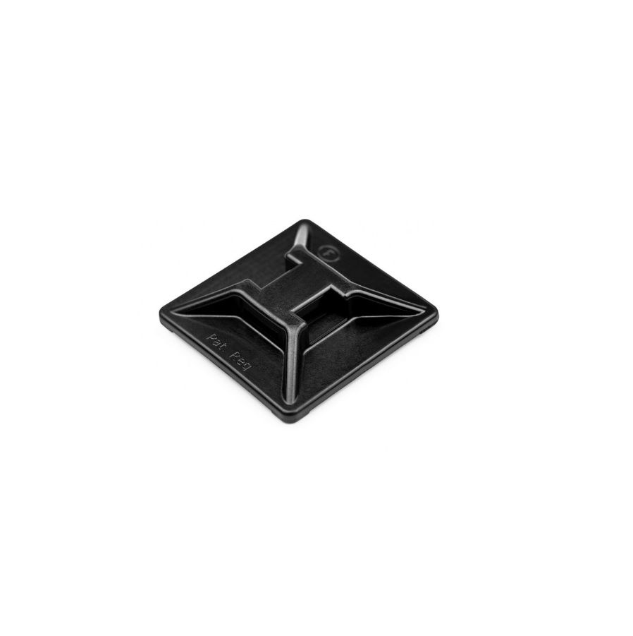 Fixador Sem Adesivo PVC para Abraçadeiras 36x36x7,60 mm Preto