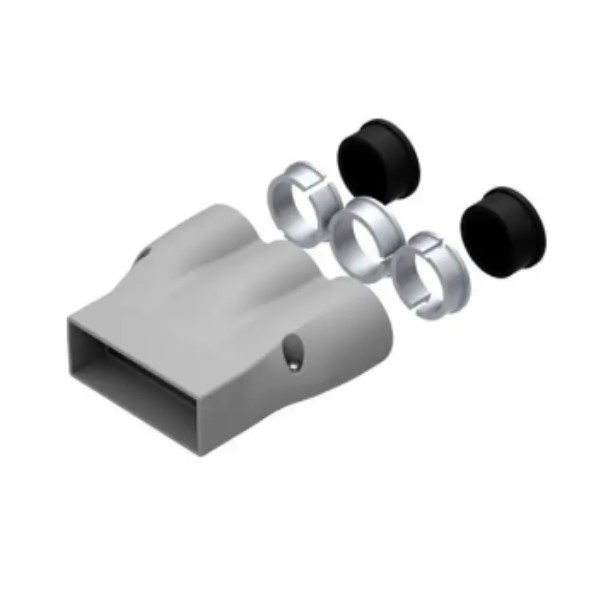 Adaptador Alumínio Para Eletroduto 3"X1" Para Canaleta Dutotec 25MM Branco Standard Dutotec