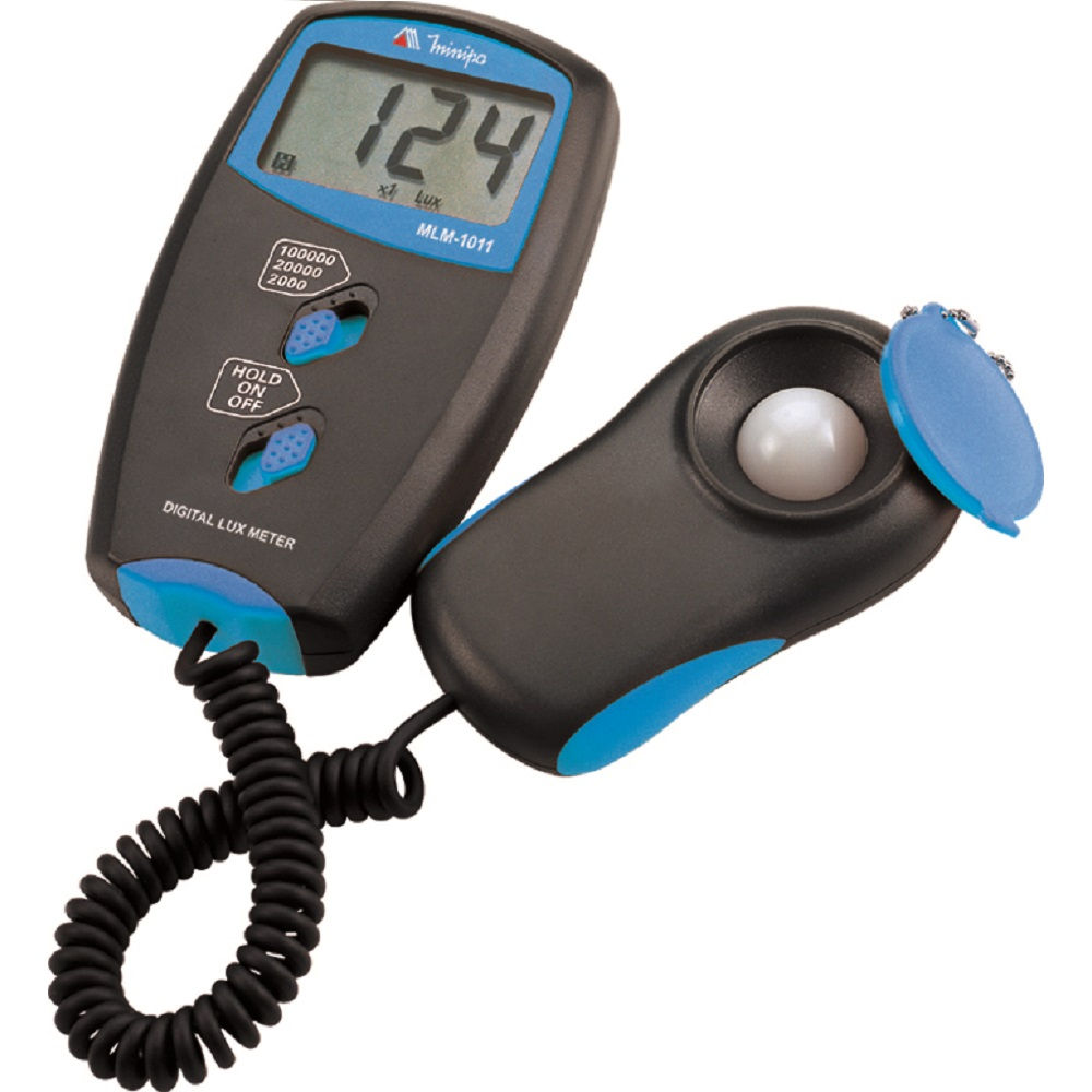 Medidor Luxímetro Portátil Digital LCD 100K LUX 9V 230x72x30 mm