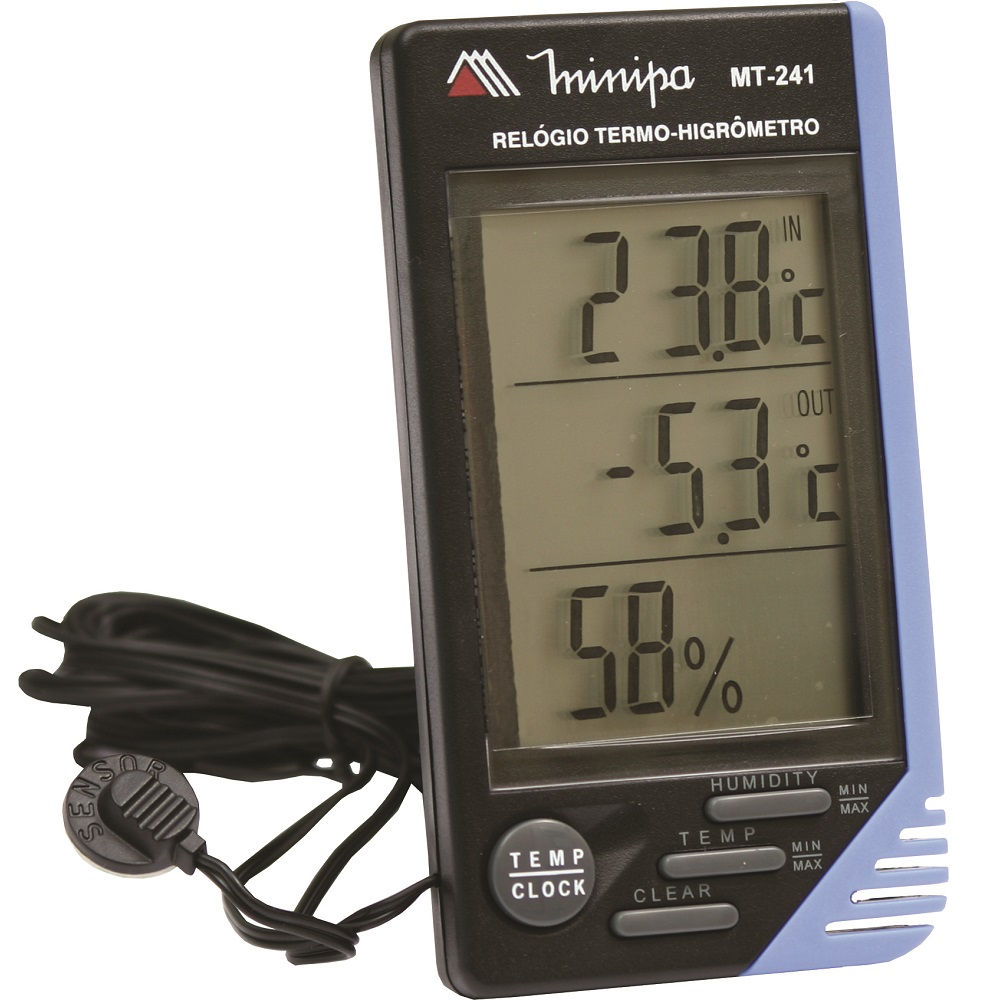 Higrômetro Higrômetro Medidor para Temperatura e Umidade Triplo com Sensor