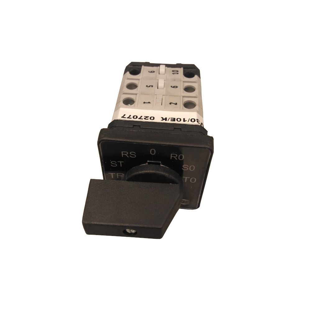 Chave Comutadora PVC para Voltímetro com Manopla Curta Tripolar 10A 440VCA 48x48 mm