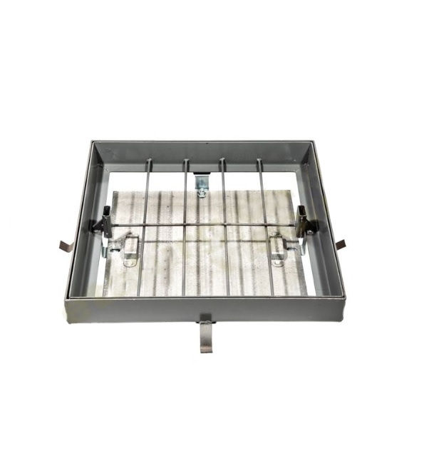 Tampa Caixa Alvenaria Caxilho Chapa Aço Galvanizado 800x 800 mm 3 sem Lacre