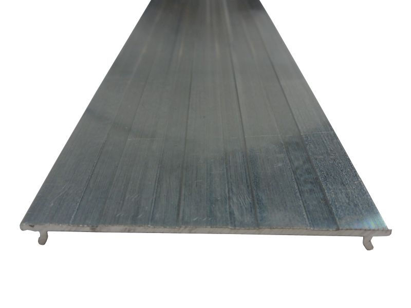 Tampa Alumínio Plana Ranhurada para Canaleta Dutotec 73x3000 mm Natural Standard