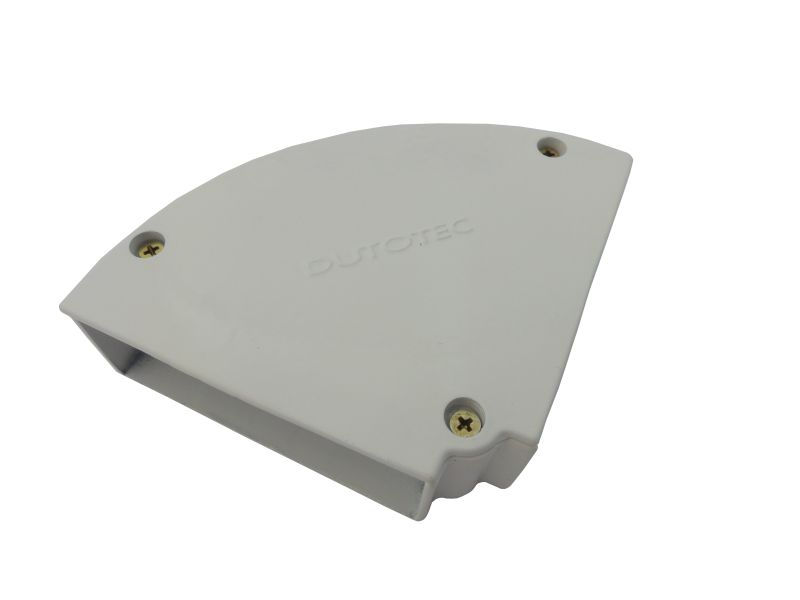 Curva Alumínio Horizontal 90G para Canaleta Dutotec 25 mm Branca Standard