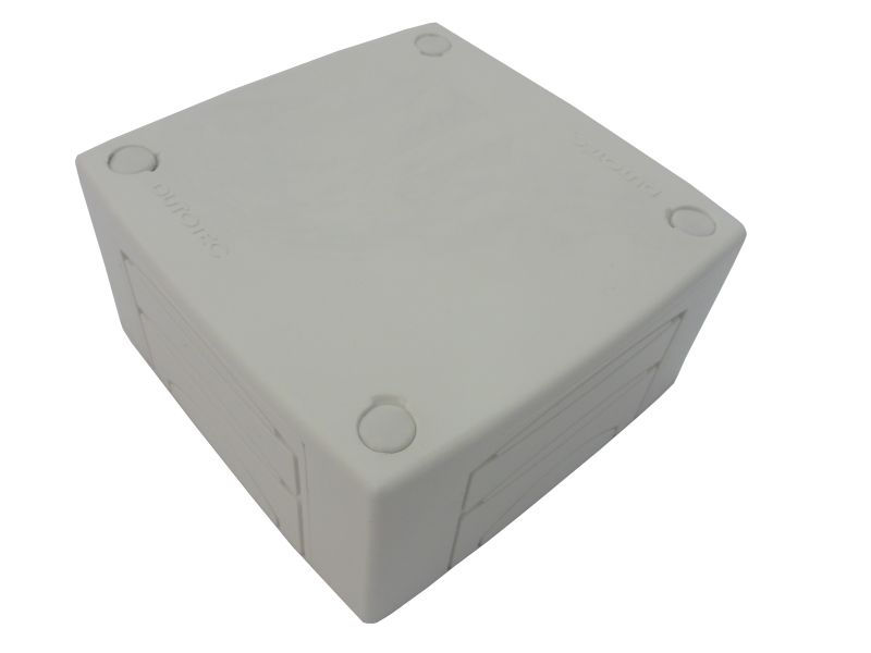 Caixa Sobrepor Derivação Tipo T ABS/Base Alumínio 1x1 para Canaleta 45 mm 60x125x125 mm Branca Standard