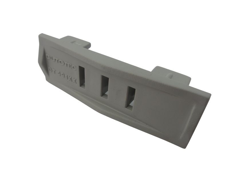 Tampa Terminal 7 para Canaleta Dutotec 25 mm Cinza Standard