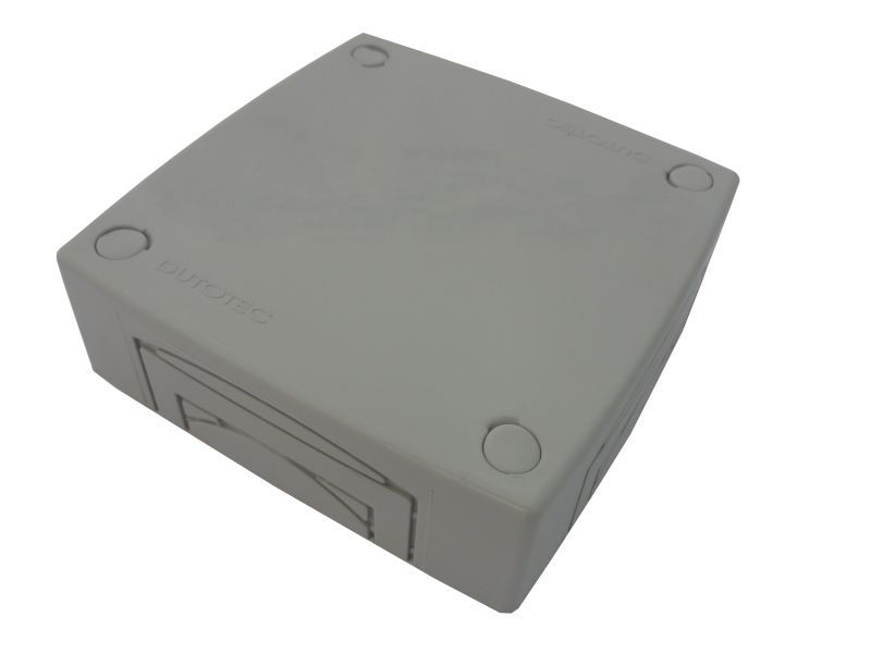 Caixa Sobrepor Derivação Tipo T ABS/Base Alumínio 1x1 para Canaleta 25 mm 60x125x125 mm Cinza Standard