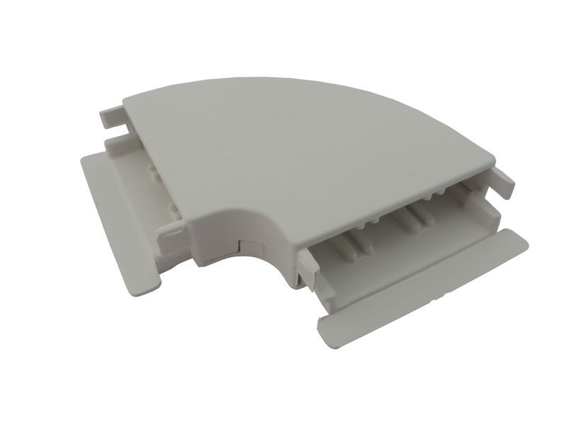 Curva ABS Horizontal 90G para Canaleta Dutotec 53 mm Branca Dutotec X