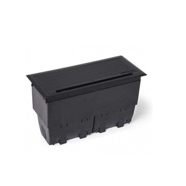 Caixa Embutir ABS para 8 Módulos 265x116 mm Preta QTMOV Open BOX