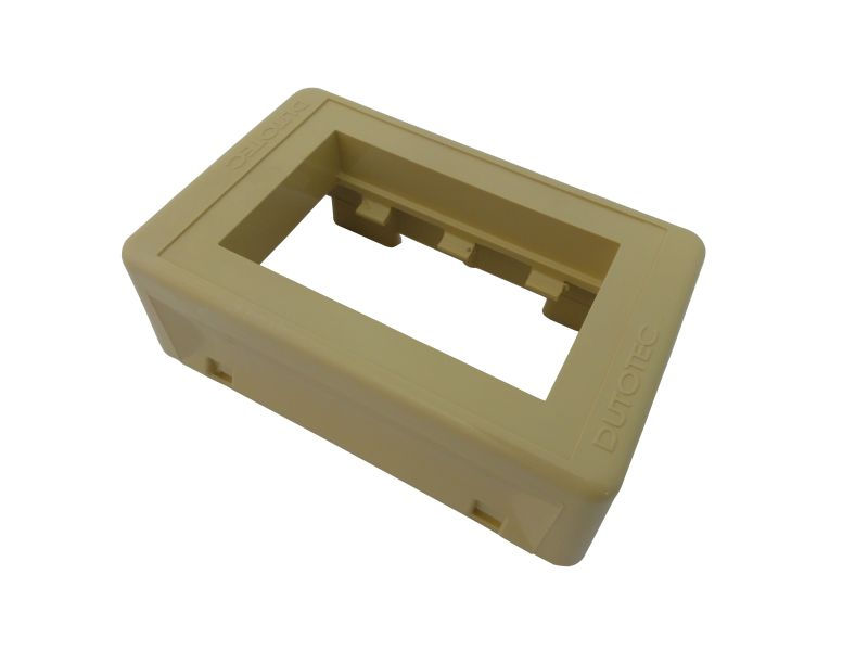 Caixa Sobrepor Porta Equipamento ABS para 3 Módulos 38x73x111 mm Bege Standard