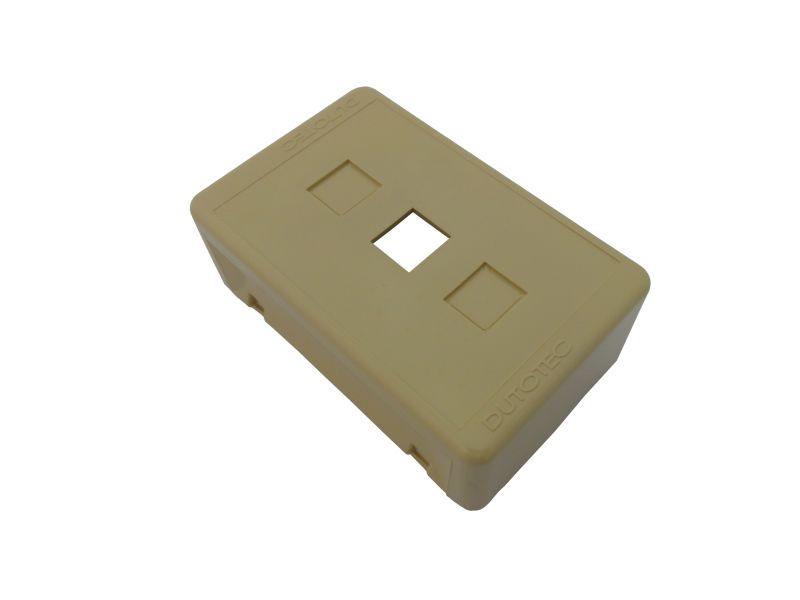 Caixa Sobrepor Porta Equipamento ABS para 3 RJ45 38x73x111 mm Bege Standard