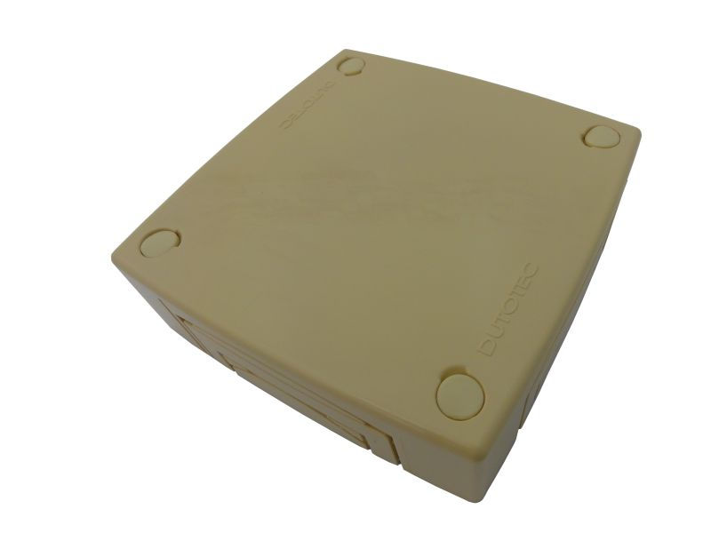 Caixa Sobrepor Derivação Tipo T ABS/Base Alumínio 1x1 para Canaleta 25 mm 60x125x125 mm Bege Standard