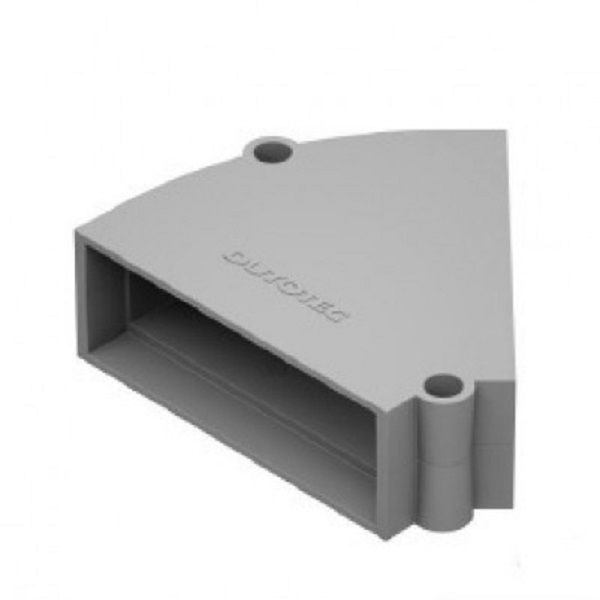 Curva Alumínio Horizontal 45G para Canaleta Dutotec 25 mm Branca Standard