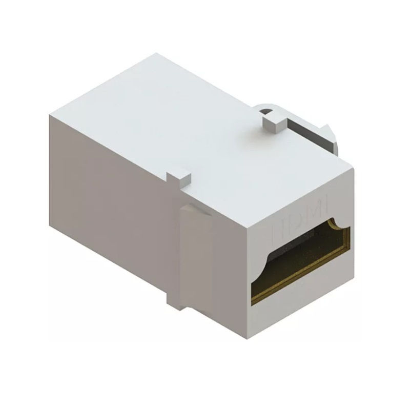 Conector Emenda HDMI Fêmea Branco Keystone