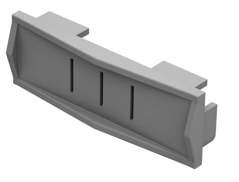 Tampa Terminal ABS para Canaleta Dutotec 73x45 mm Cinza Standard