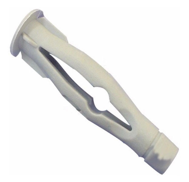 Bucha PEAD 8,00 mm com Borda Cinza para Tijolo Furado/Bloco OCO