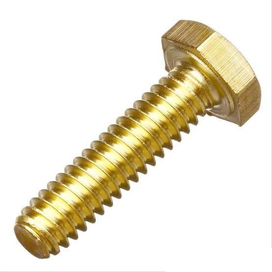 Parafuso Cabeça Sextavada Latão 1/4"X1/2"