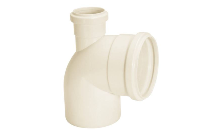 Joelho PVC 90G com Visita 100x50 mm Classe 8 Branco Esgoto