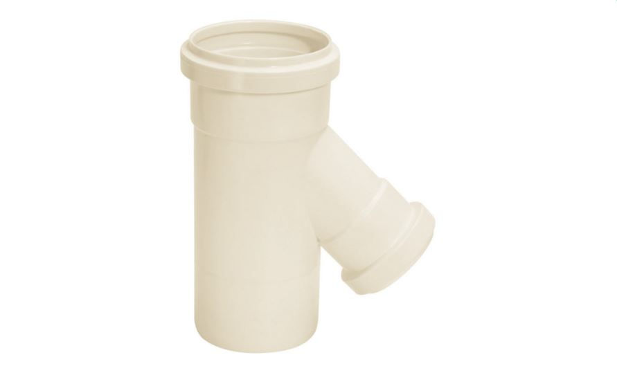 Junção Junção Redução Invertida PVC 75x50 mm Classe 8 Branca Esgoto