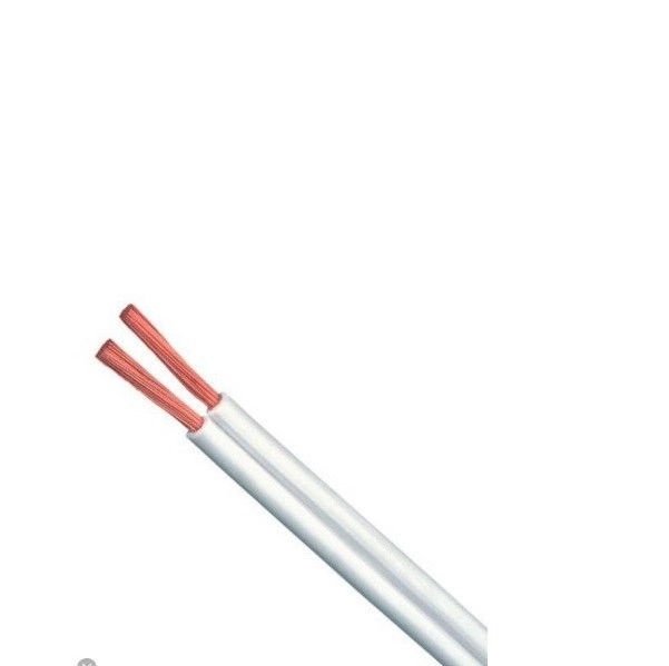 Cabo Cobre Isolado PVC 70G 300V 2x 4,00 mm² Paralelo Branco NBR 13249 Classe 5